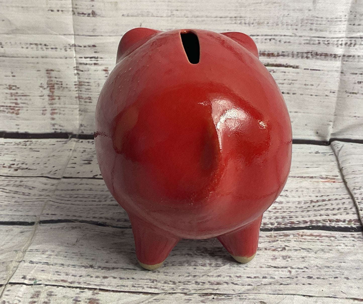 Pike Place Market Small Piggy Bank Red
