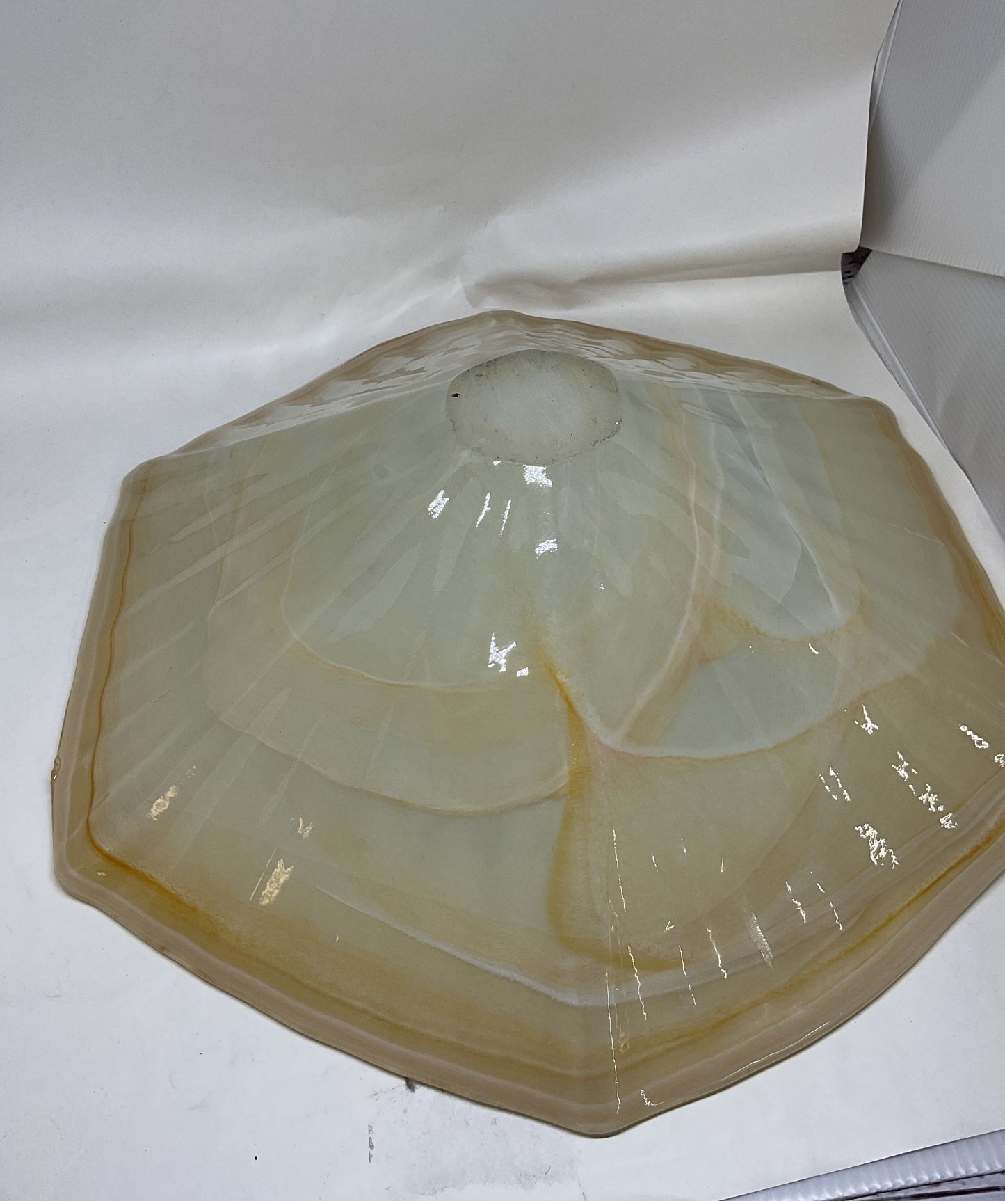 Lavorazione Arte Murano Glass Bowl Italy 12.5"