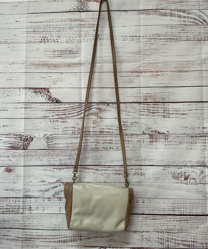 Daniella Lehavi Beige and Brown Leather Crossbody Bag Retail $395