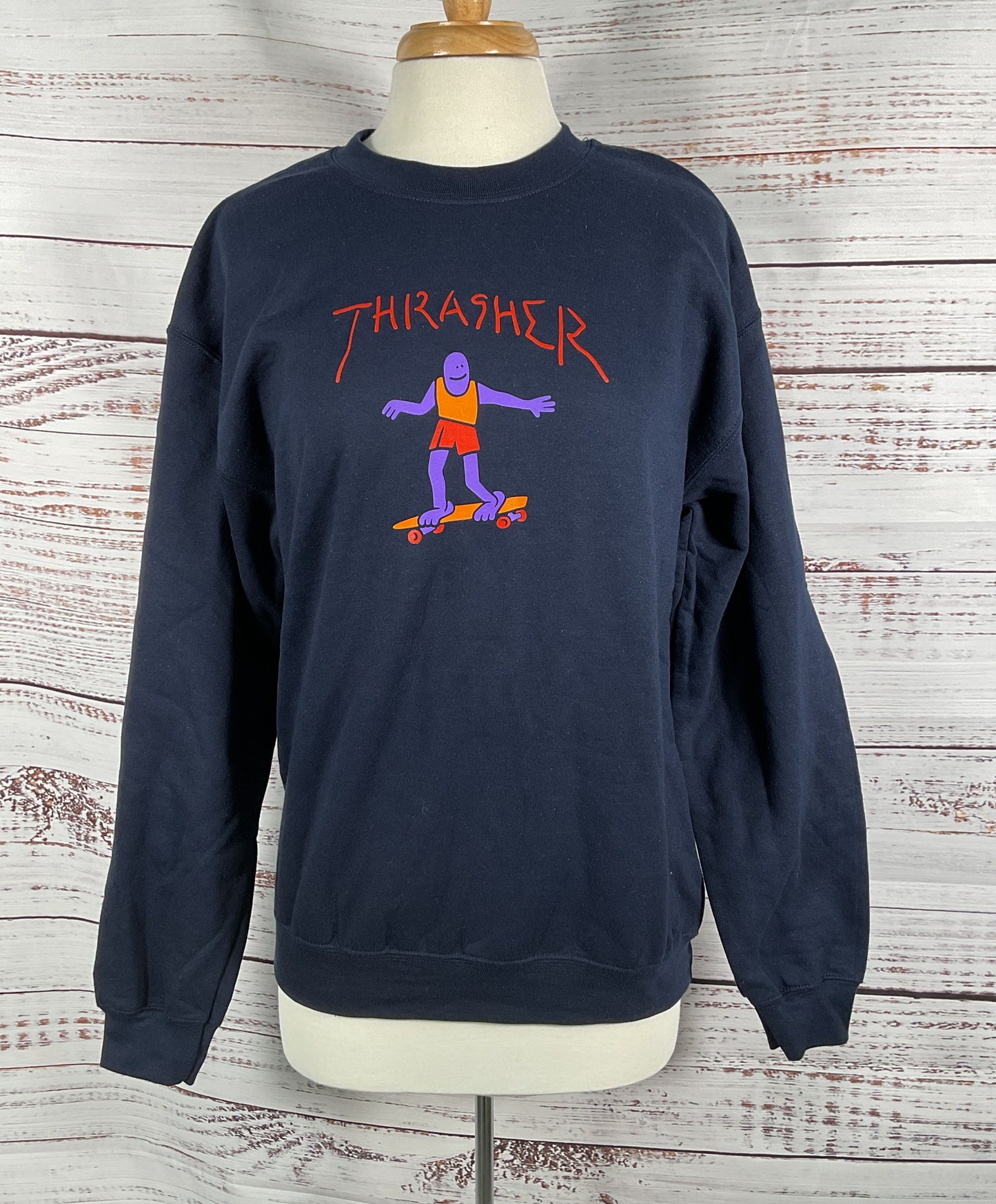 Thrasher Gonz Crewneck Sweatshirt Navy Blue M