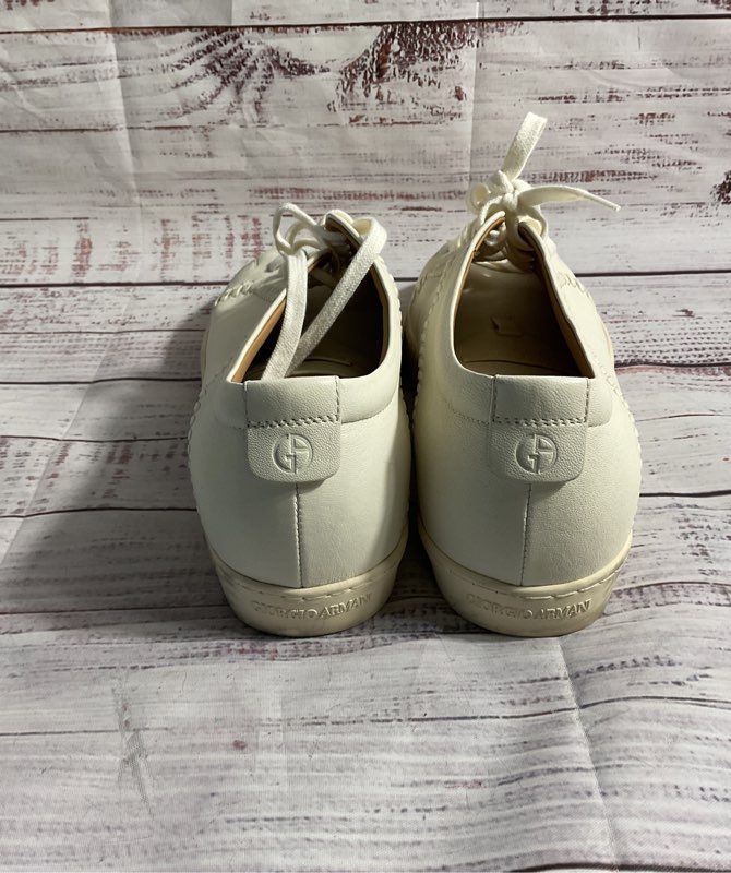 Giorgio Armani Women's Low Top Leather White Sneakers Size 6
