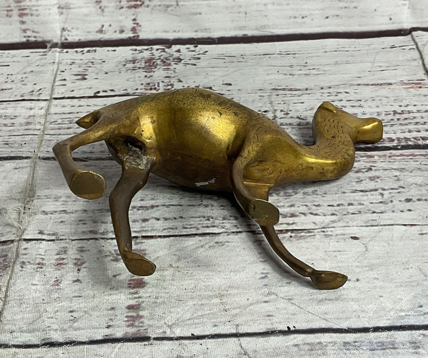 Vintage Engraved 4" Camel Figurine Brass