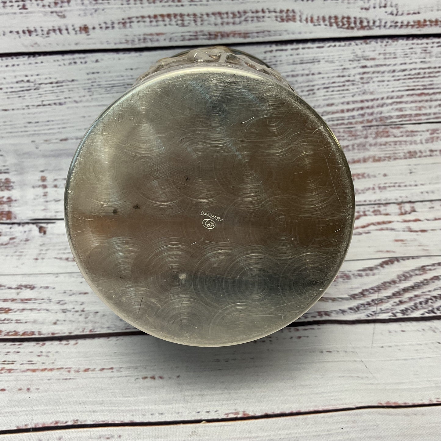 Hans Jensen Denmark Silver Plated Repousse Ice Bucket 6" x 4.5"