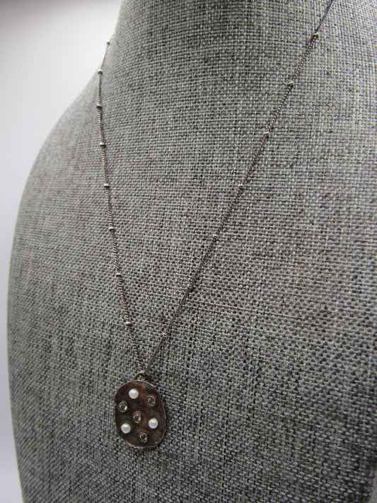 Chapin & Hollister Sterling Silver Freshwater Pearl Cubic Zirconia Necklace