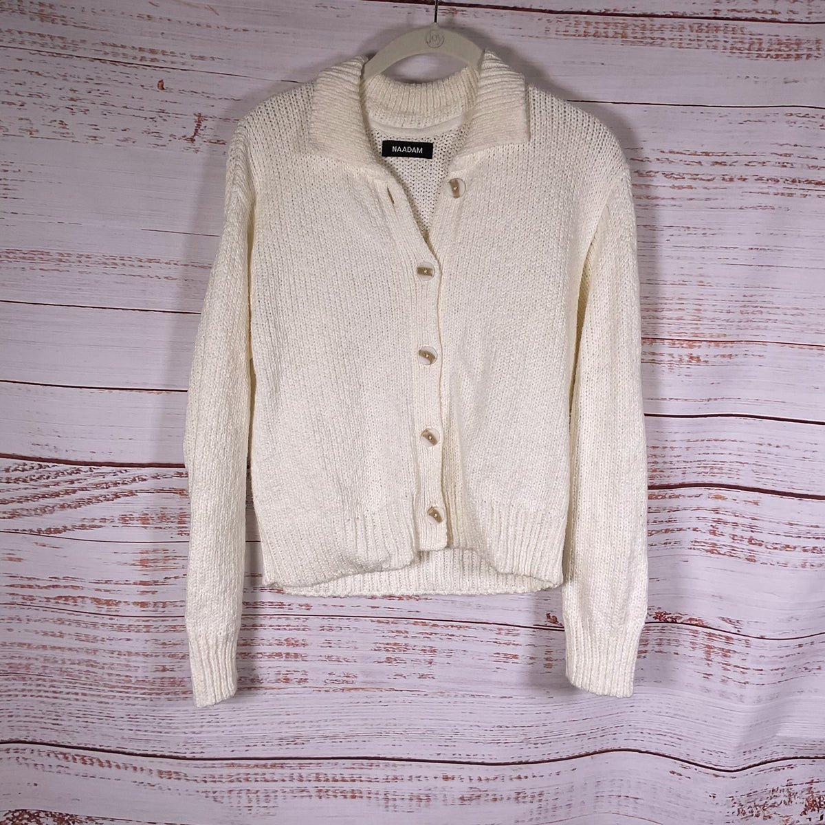 Naadam White Knit Button Up Sweater Cardigan - Size XS