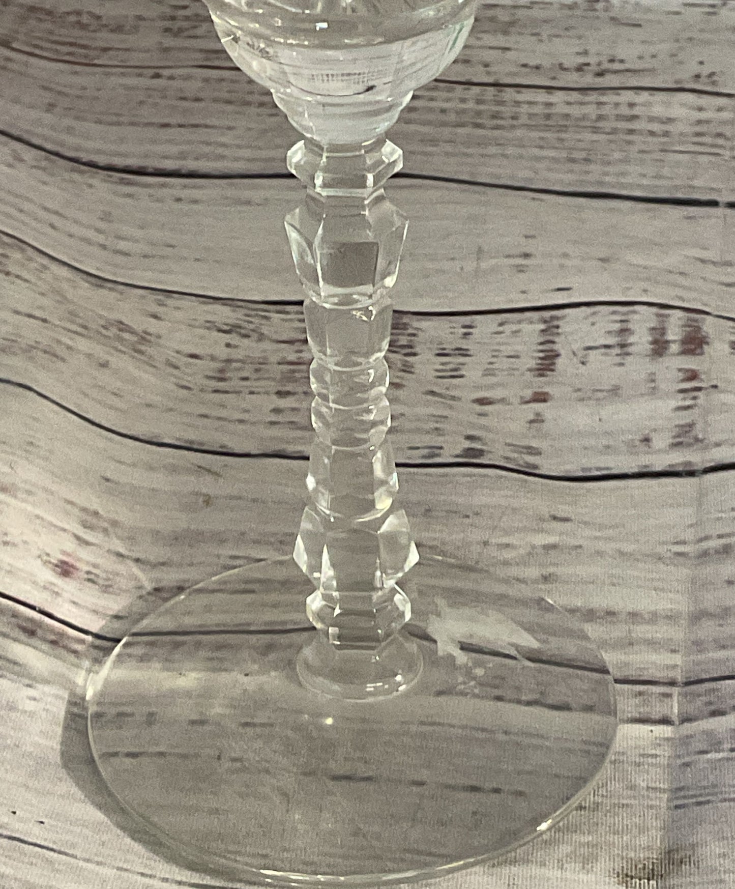 Libbey Rock Vintage Etched Sharpe Glass Goblets Lot of 4