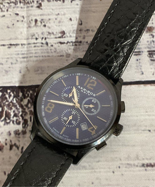 Akribos XXIV AK719BU Stainless Steel Sapphire Coated Crystal Swiss Watch