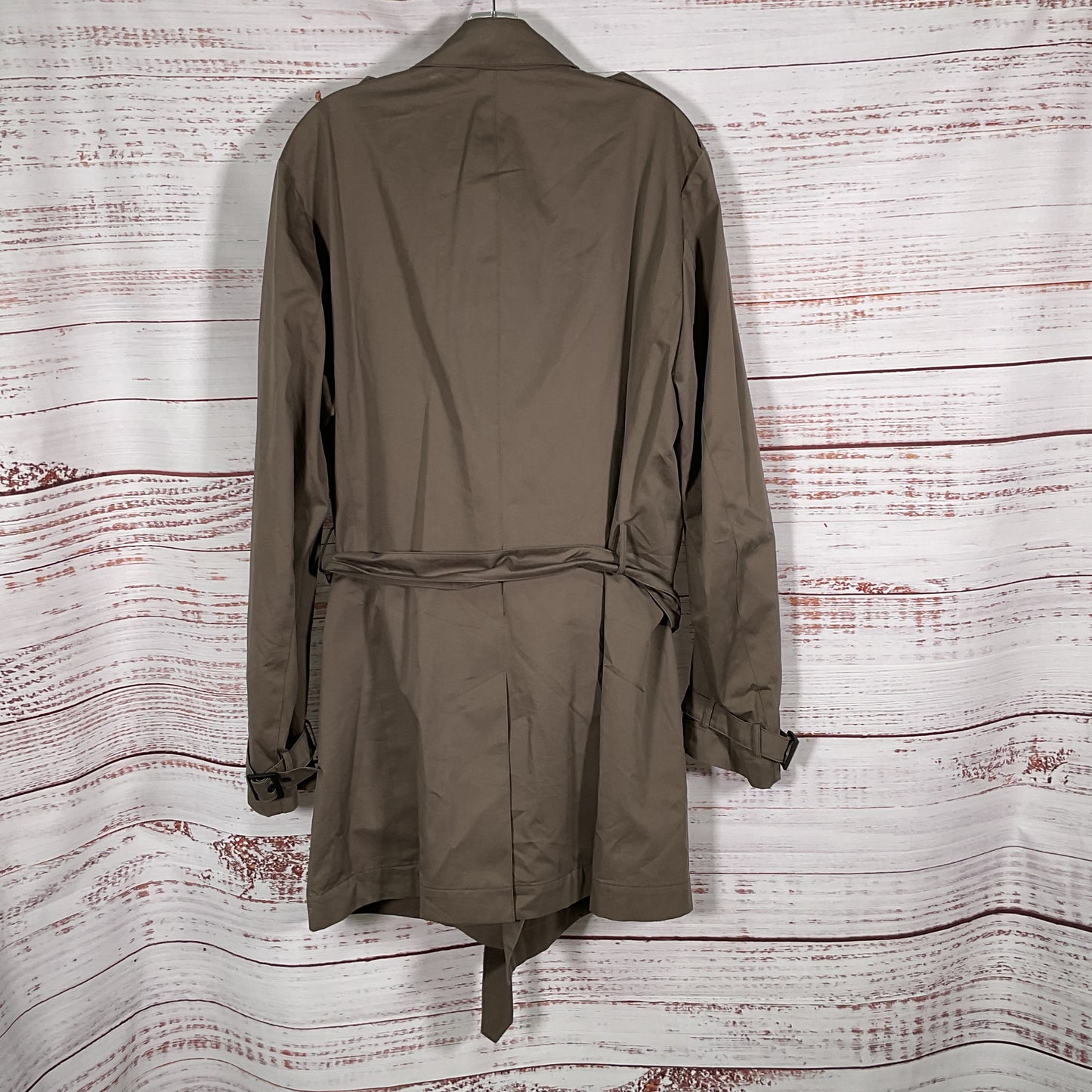 VTG. BOSS Men's Brown Double Breasted Water Repellent Trench Coat- SZ 44R