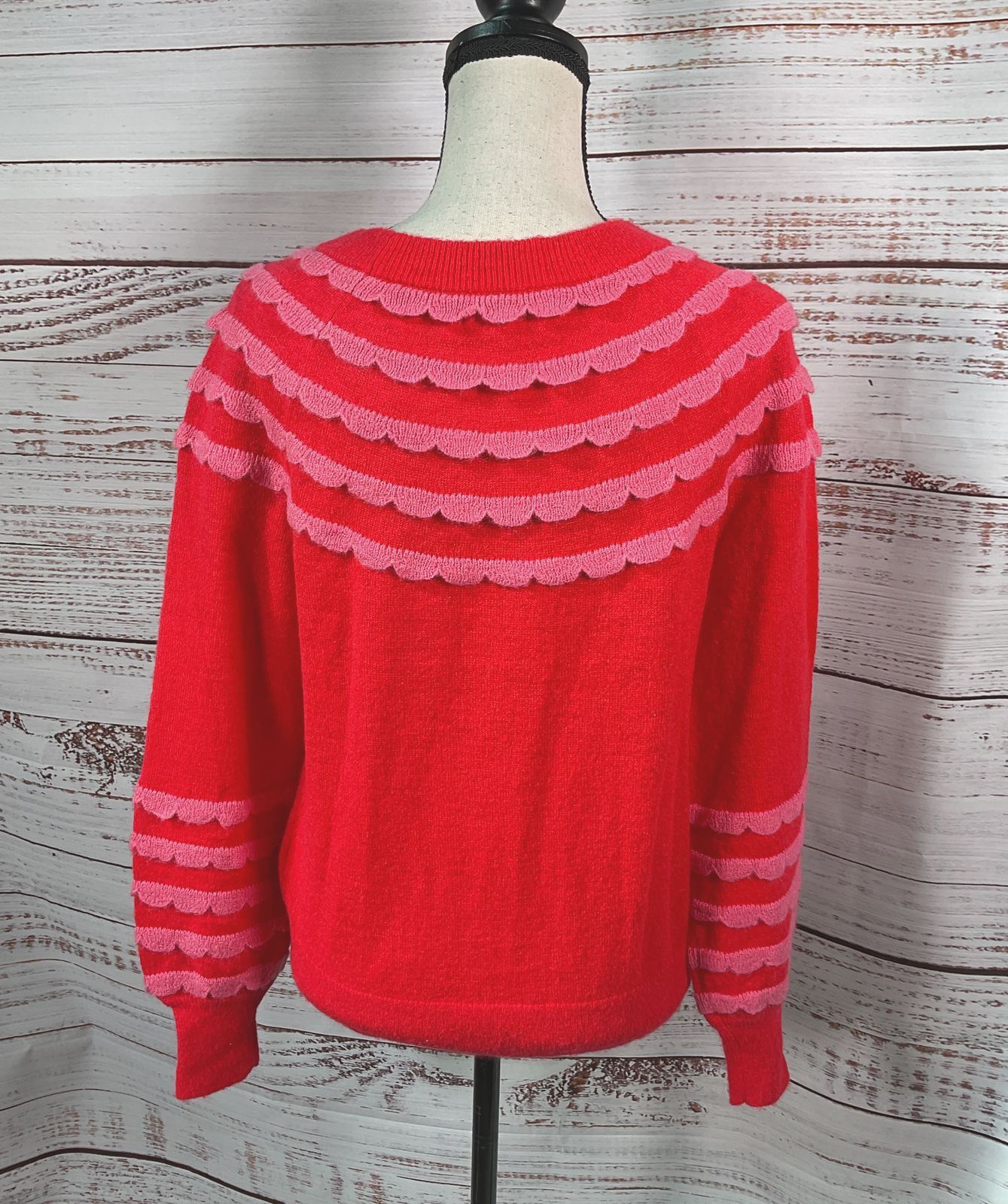 Boden Alice Fluffy Raglan Jumper Poppy Red XS