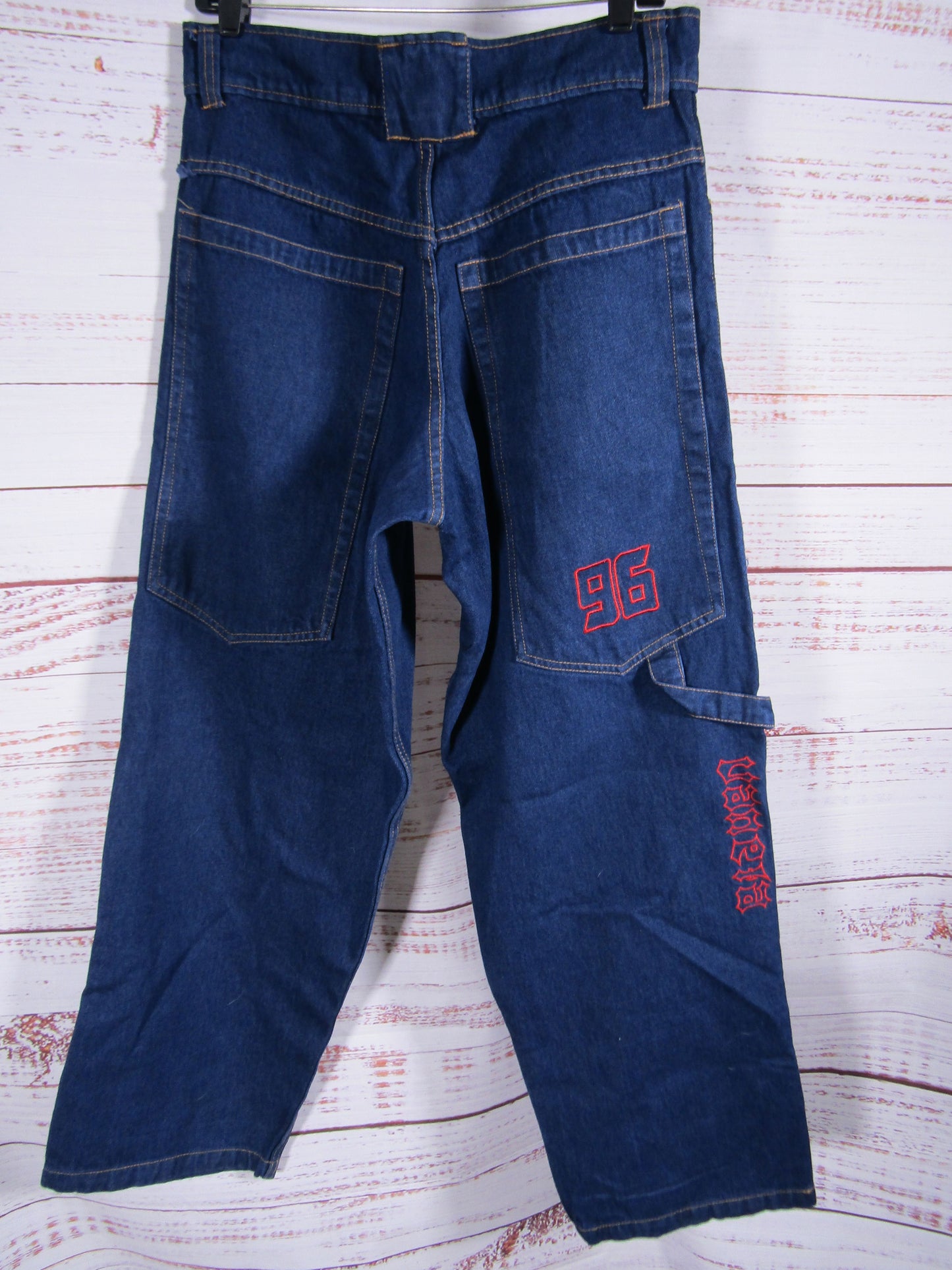 Vaneta 96 Women's Dark Blue Denim Wide Leg Jeans Size S