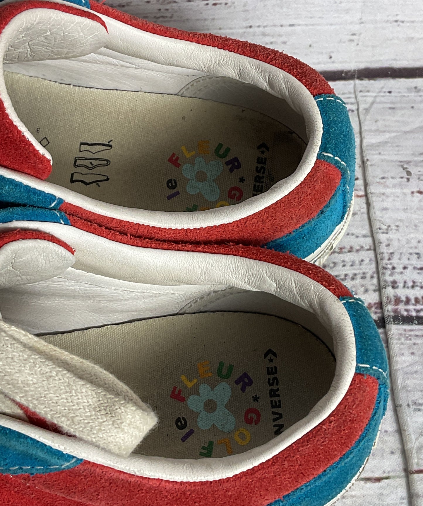 Converse Golf Le Fleur One Star Suede Sneakers Ox Molten Lava Women's 7 Men's 5