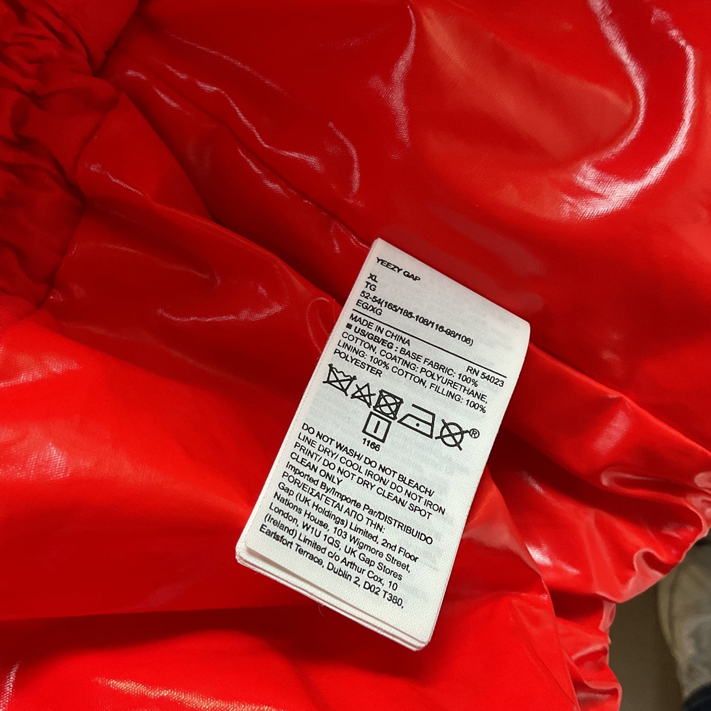 YEEZY YZY for GAP Men's Red Puffy Jacket- SZ XL