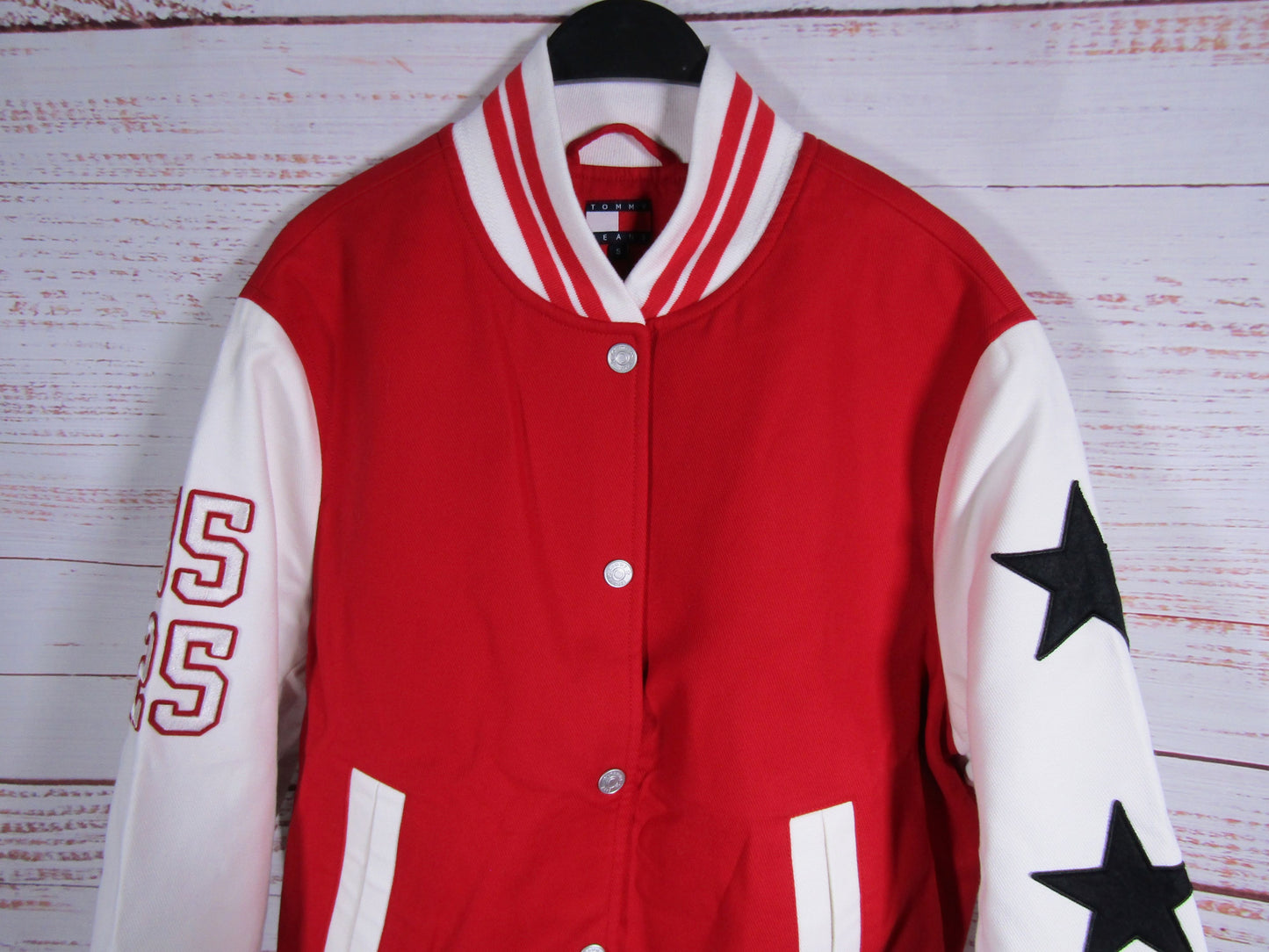 Tommy Hilfiger Tommy Girl Heart Logo Varsity Jacket Size S