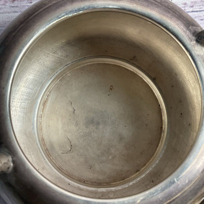 Antique TRP Bogota .900 Colombian Coin Silver Sugar Pot W/ Lid 134 Grams