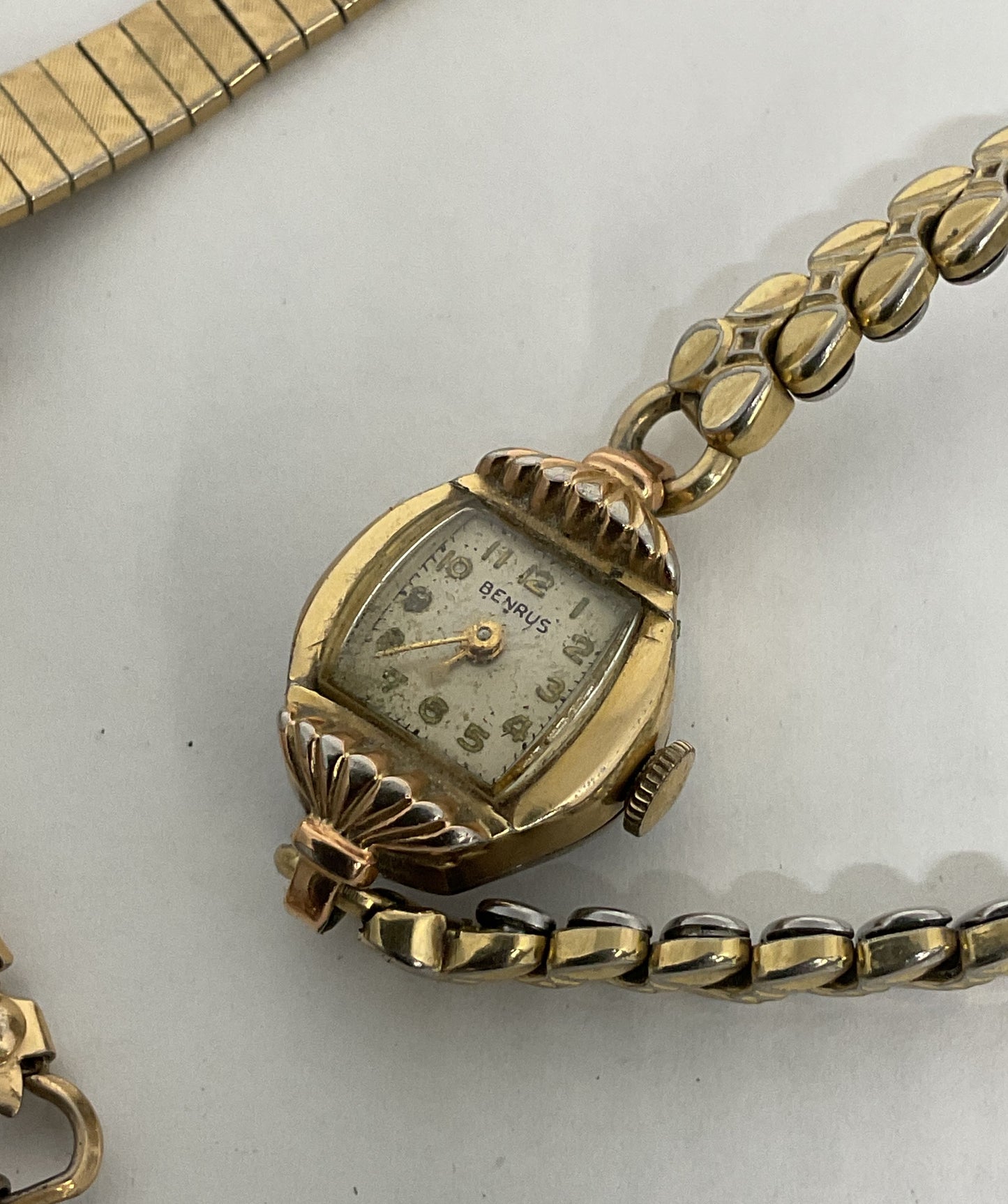 Lot 3 Vintage Watch BENRUS Wakmann Roymart Gold Plated