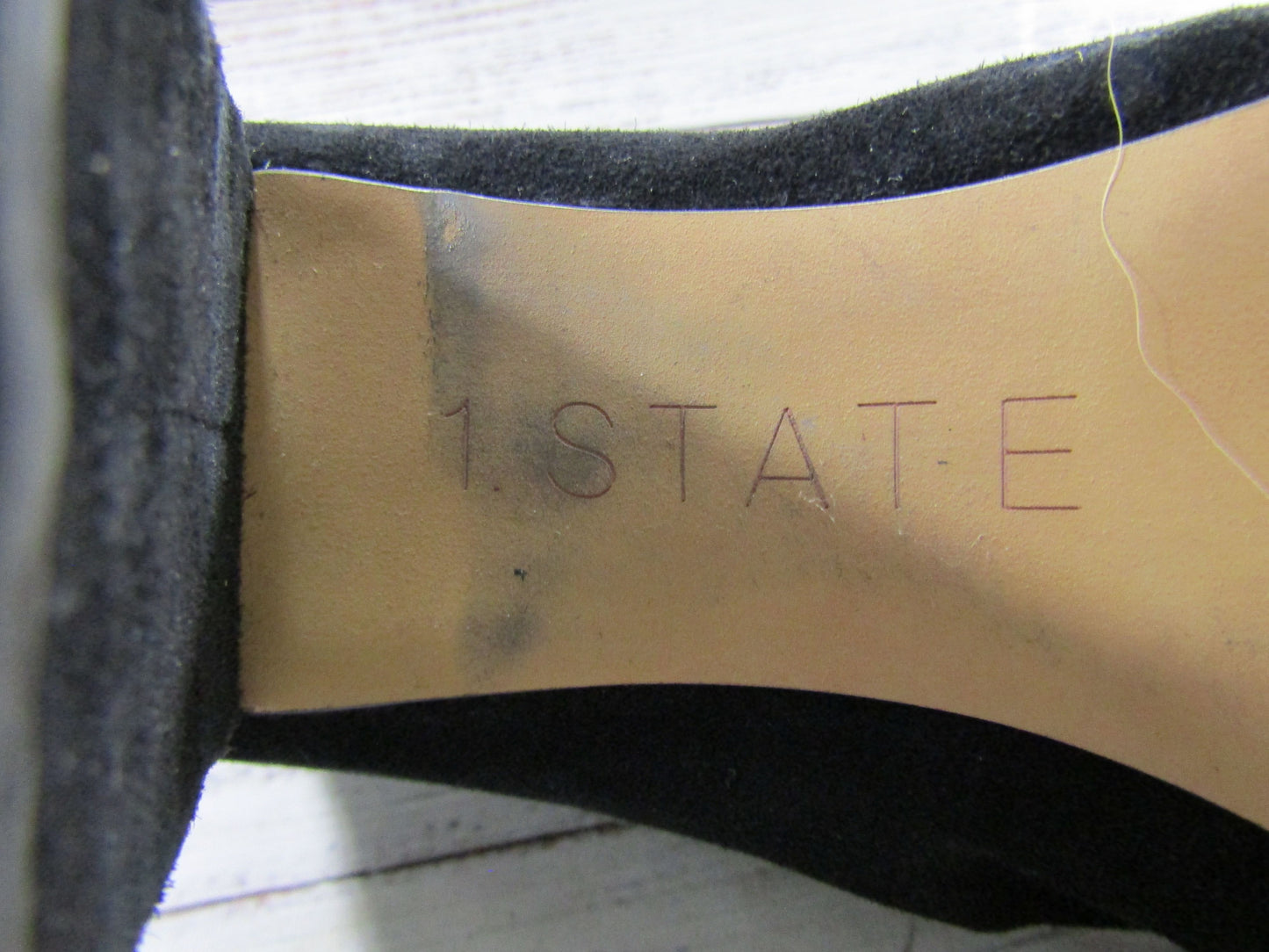 1.State Saydie Women's Black Suede Zip Ankle Boots Size 8