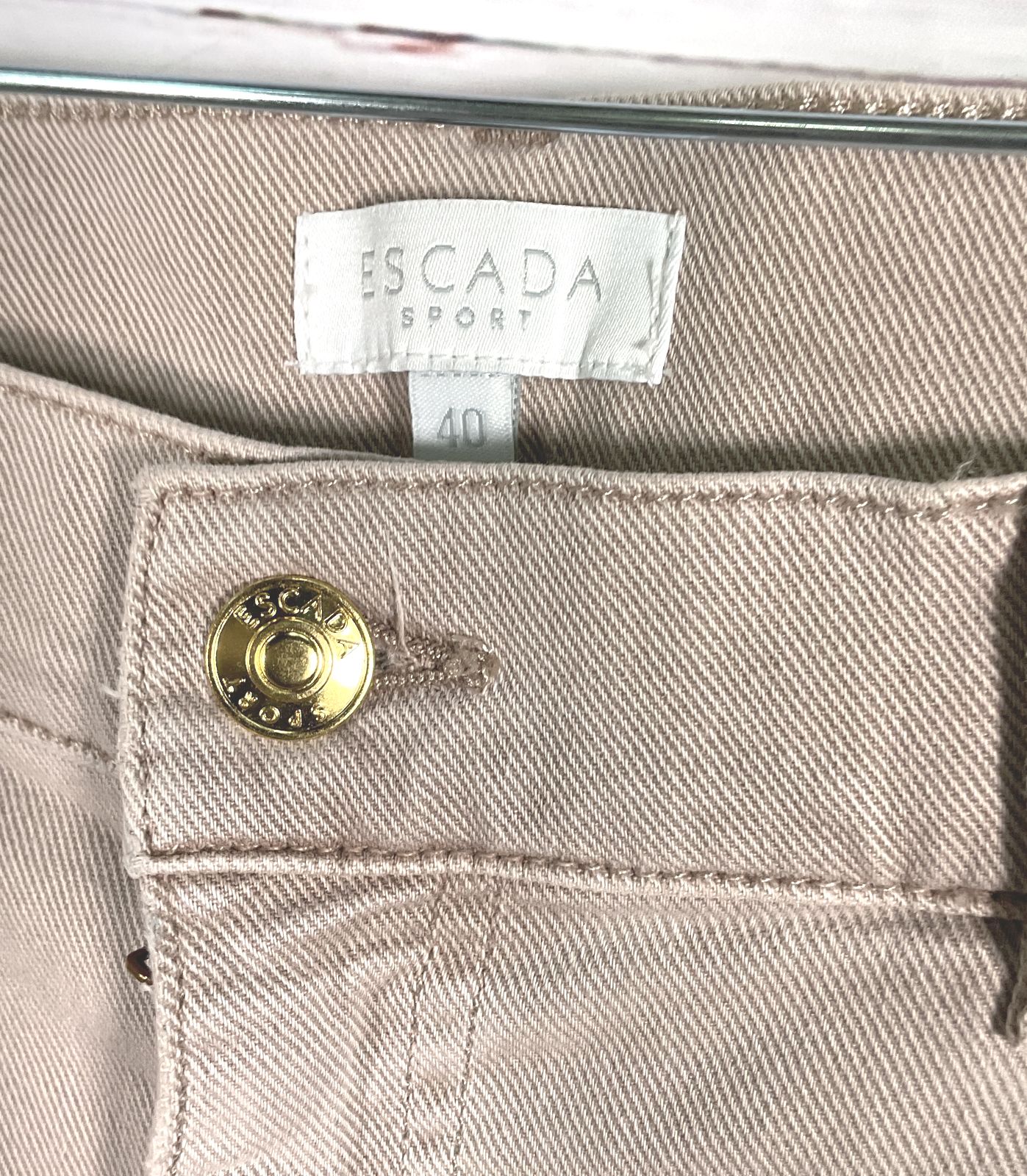 Escada Sport Straight Leg Jeans Taupe 40