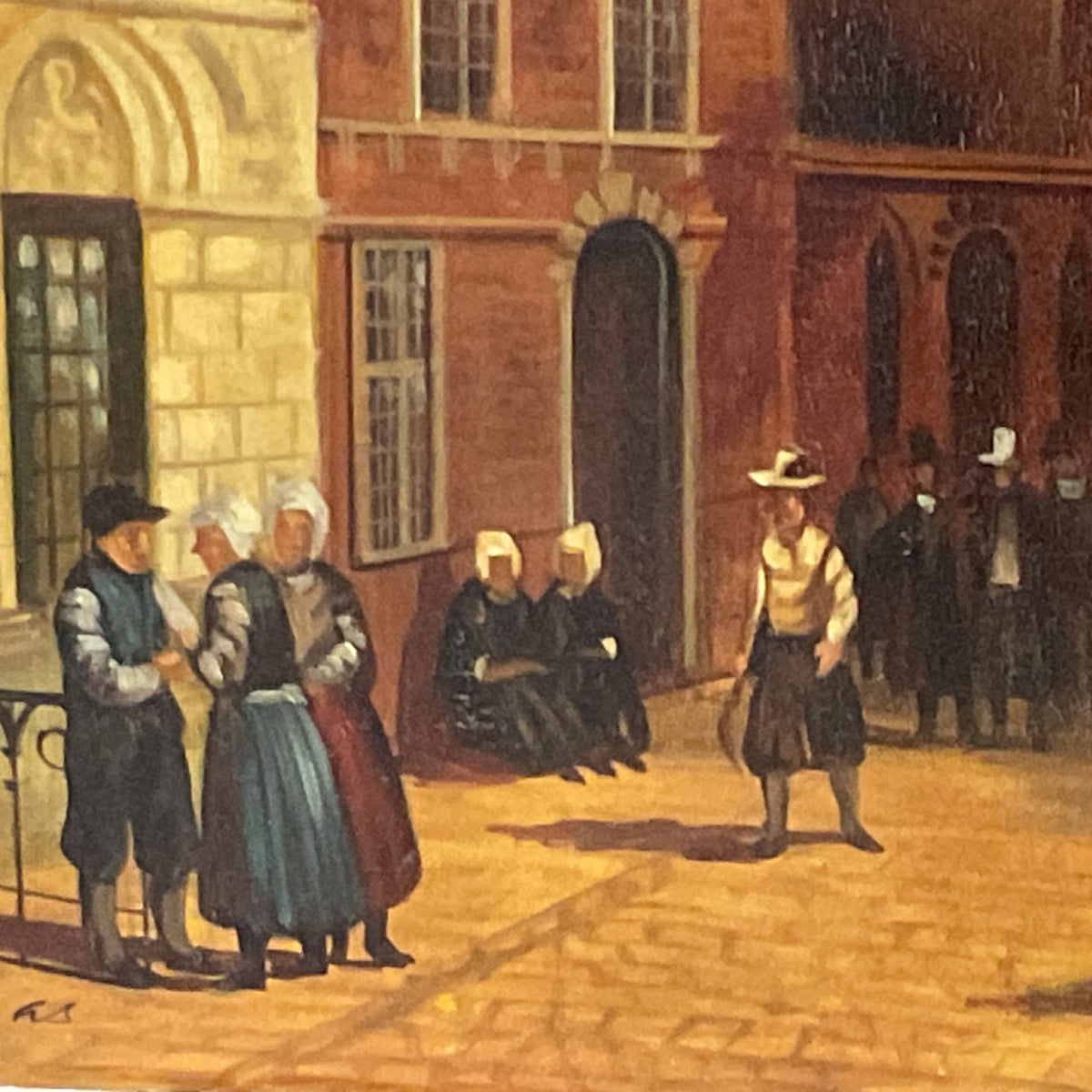 The Gemeenlandshuis and Old Church, Delft, Summer REPRODUCTION Signed by Thomas