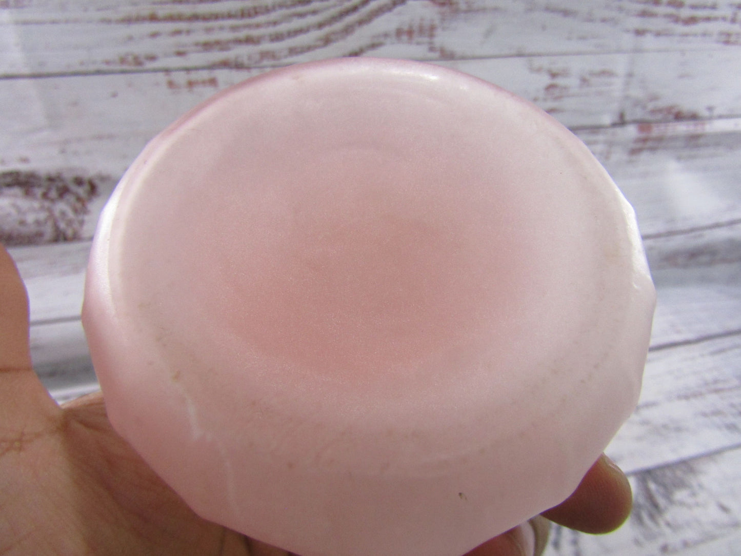 Vintage Centroverto Pink Frosted Glass Flared Vase Made in Italy
