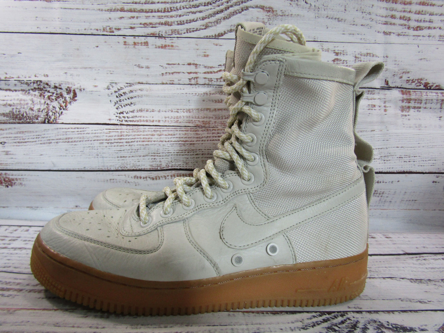 Nike SF Air Force 1 High Women's Light Bone High Top Sneakers Size 9 857872-004