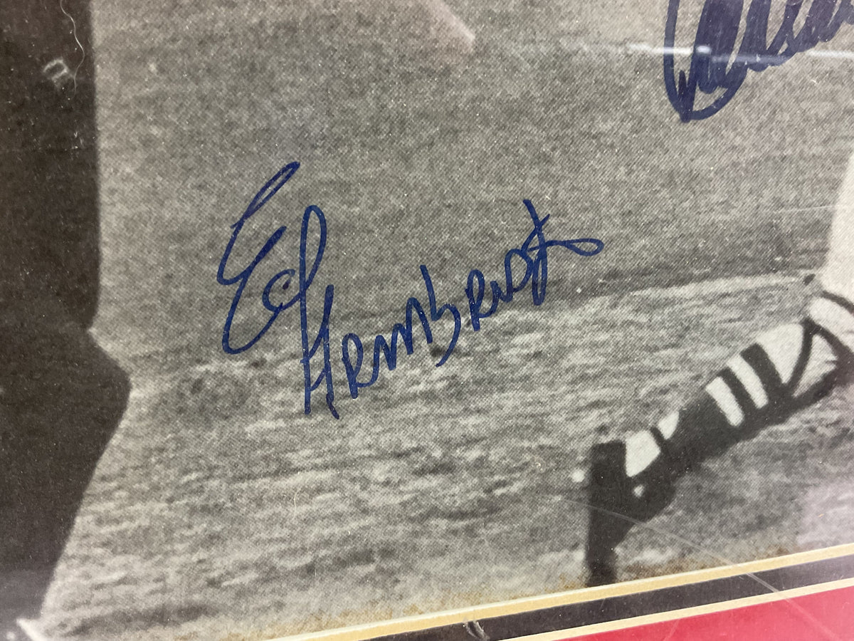 Signed Baseball Carlton Fisk Ed Armbrister Bunt Collision Photo
