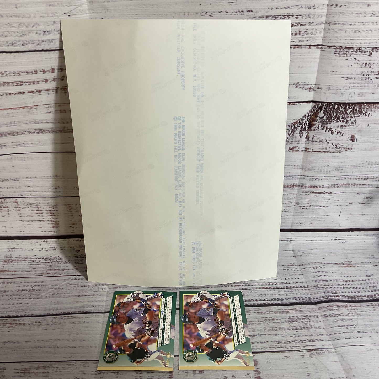 Signed MLB TROY NEEL Photograph And 94 Ultra Fleer Cards (1 Card Signed)