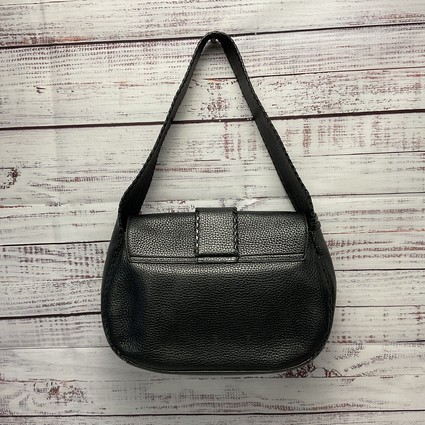 Brighton Black Pebble Leather Shoulder Hobo Bag Purse 11"x3"x8"