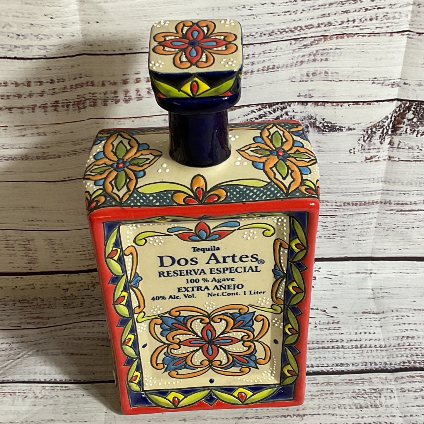 Dos Artes Reserva Especial Agave Anejo Ceramic Empty Bottle- 1 Liter