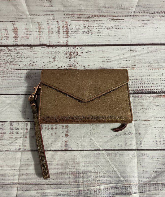 MZ Wallace Women's Metallic Rose Wristlet Clutch Wallet