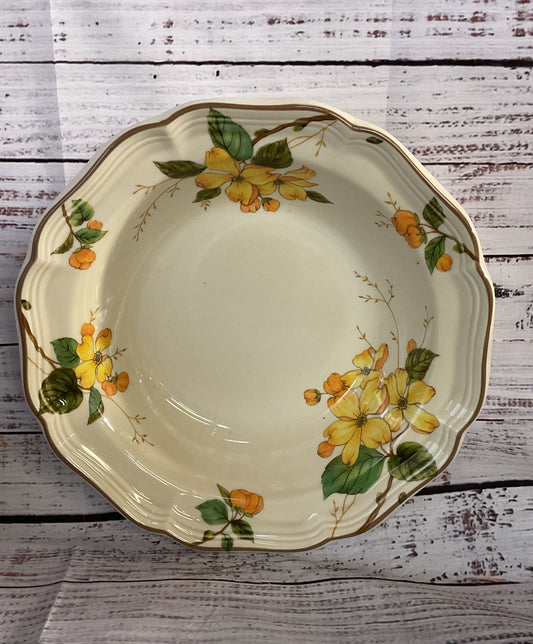 Mikasa Heritage Goldenwood Soup Bowls Set of 2 Cream Multicolor