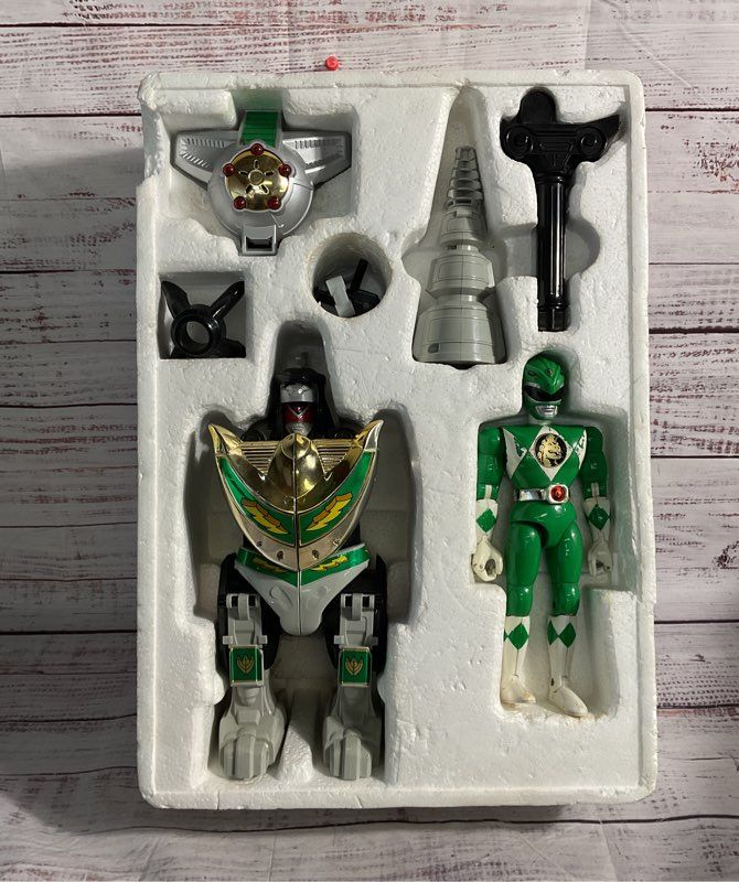 Dragonzord 2270 Mighty Morphin Power Rangers Green 1993 Signed Box Vintage