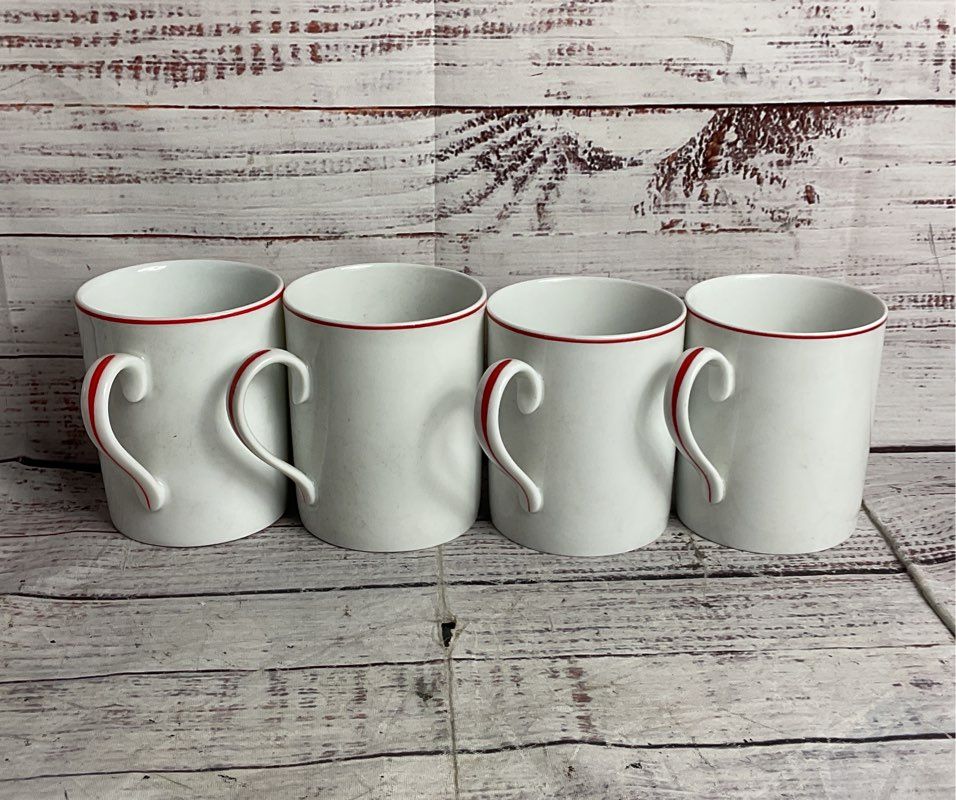 Rochard Limoges France Balloons Set of 7 Mugs & Plates Multicolor