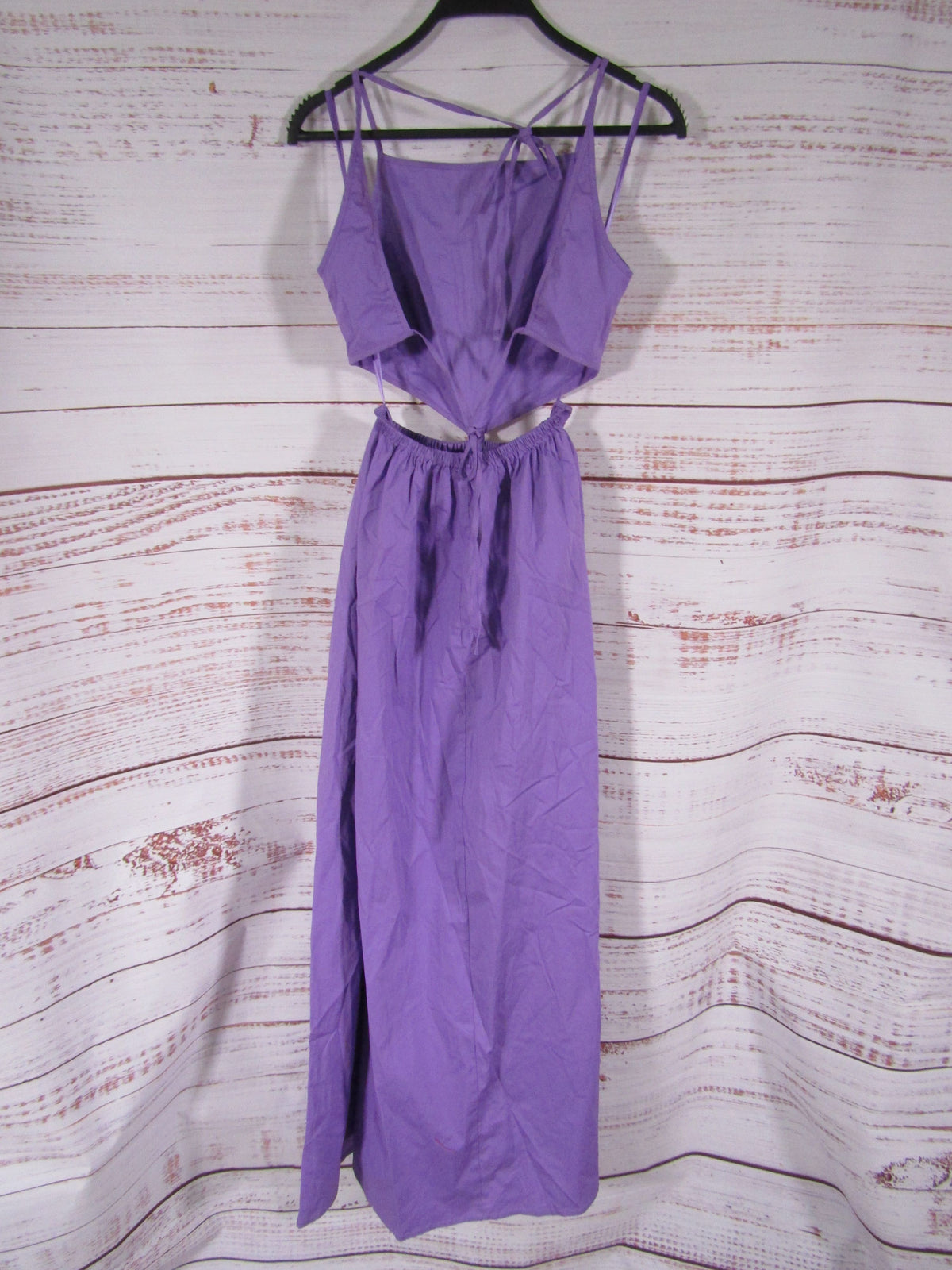 Staud Myla Women's Amethyst Waist Cutout Poplin Maxi Dress Size XS