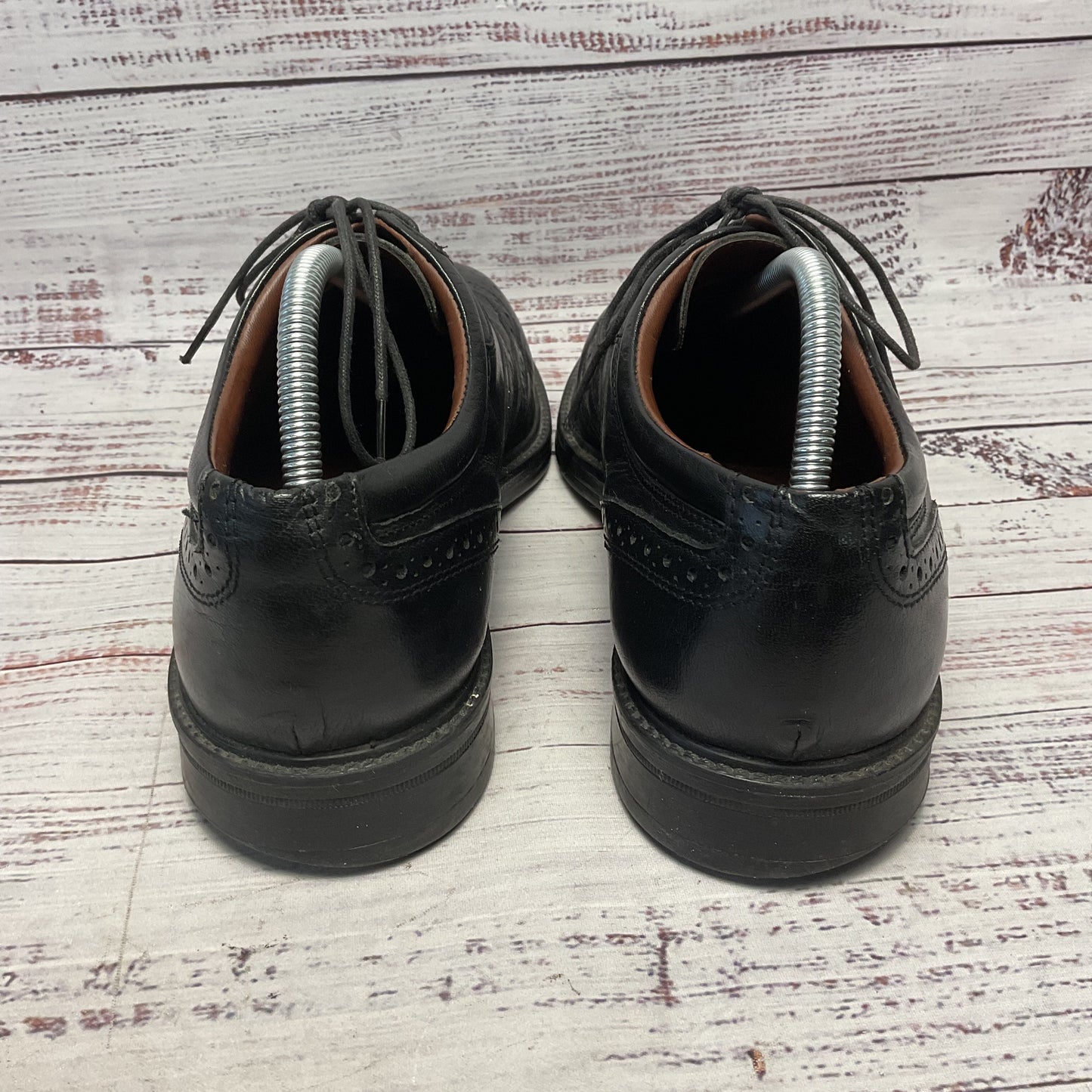 J. Terry & Sons Black Leather Oxford Brogue Dress Shoe Men Size 9