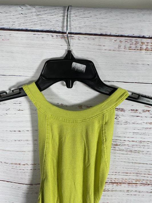 New ALIX NYC Paxton Ribbed Stretch-Modal Jersey Bodysuit Lime Green Size XS