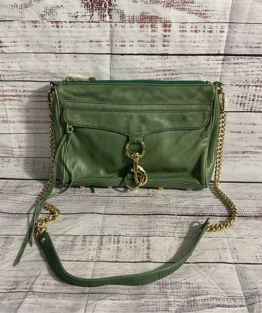 Rebecca Minkoff Women's Green Leather Mac Clutch Shoulder Bag