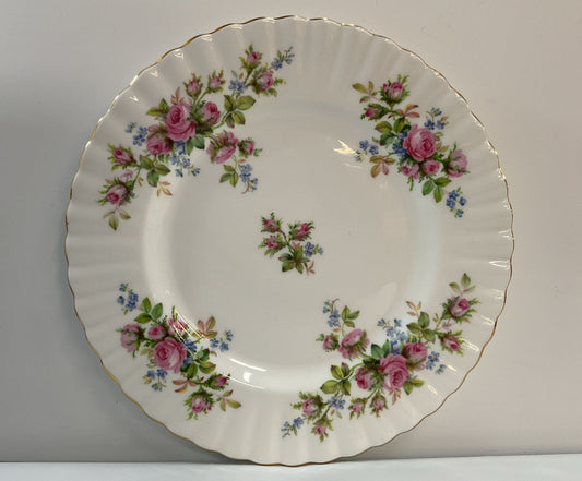 Royal Albert Moss Rose Montrose Gold Trim Floral Salad Plates 2 Piece