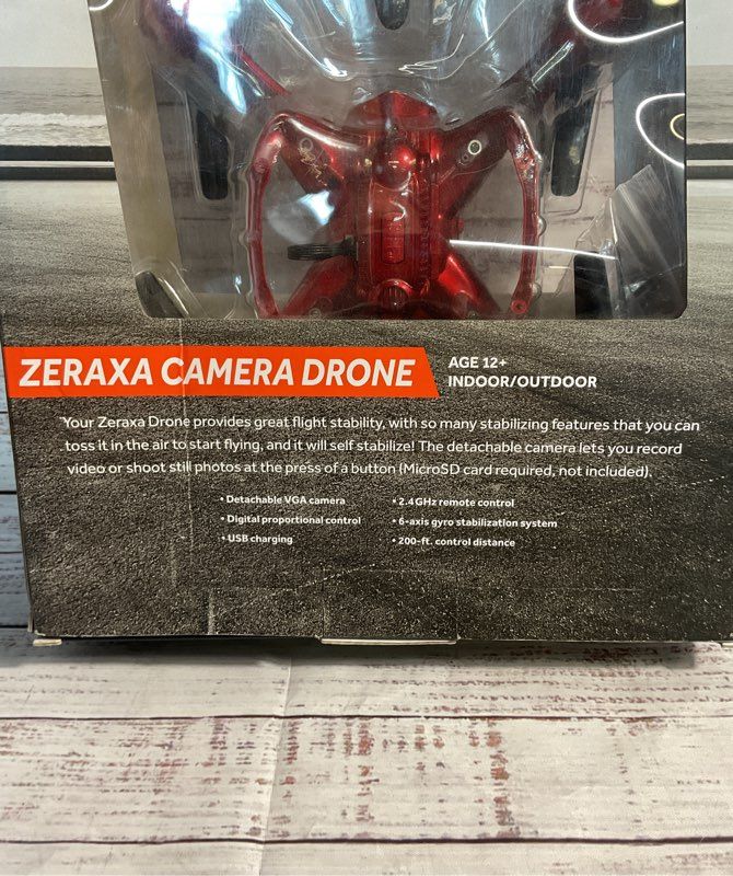 NEW Zeraxa Camera Drone Indoor/Outdoor Radioshack Red
