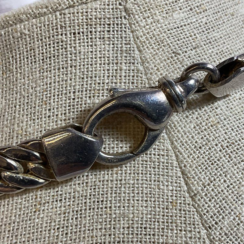 VTG. Silver Tone Collar Choker Chain Necklace- 17"