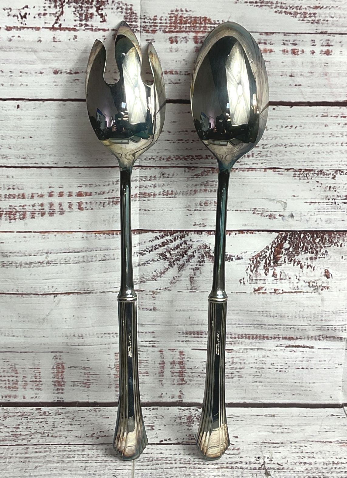Towle Vintage Symphony Pattern Salad Serving Set No 4398 Silver Plate