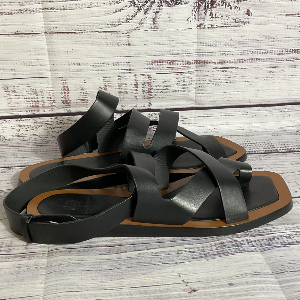 MASSIMO DUTTI Limited Edition Women's Black Strappy Sandals- SZ 8
