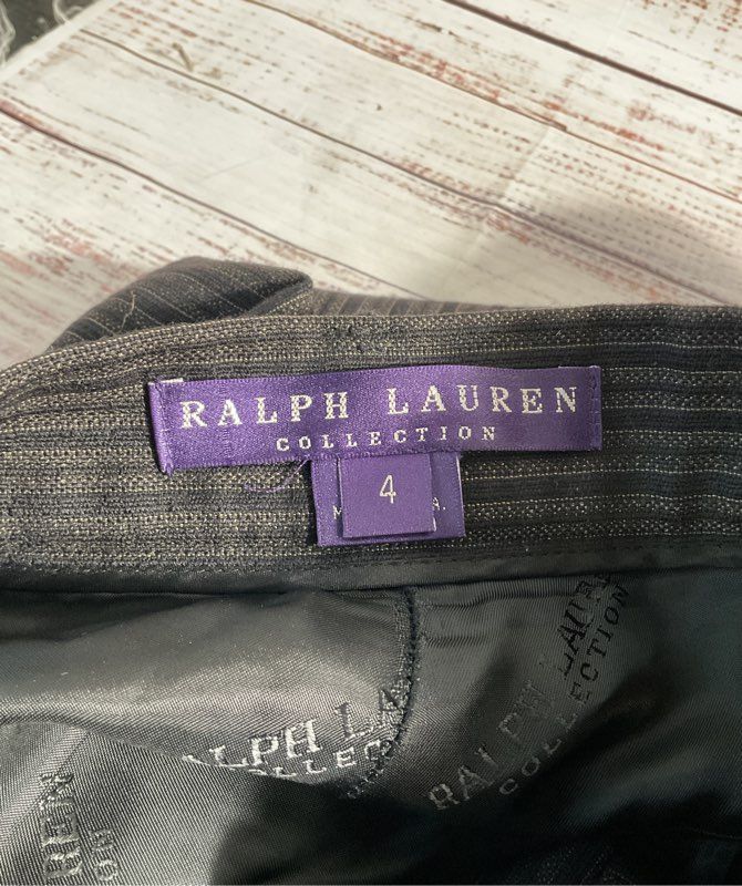 Ralph Lauren Collection Purple Label Women's Striped Dress Pants Wool Size 4