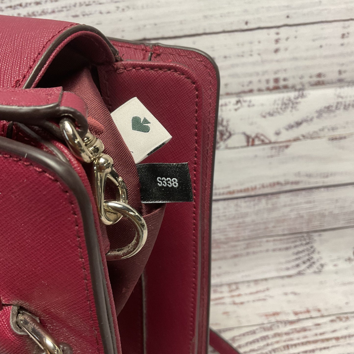 Kate Spade NY Laurel Way Reese Deep Plum Leather Satchel Top Handle Purse Bag