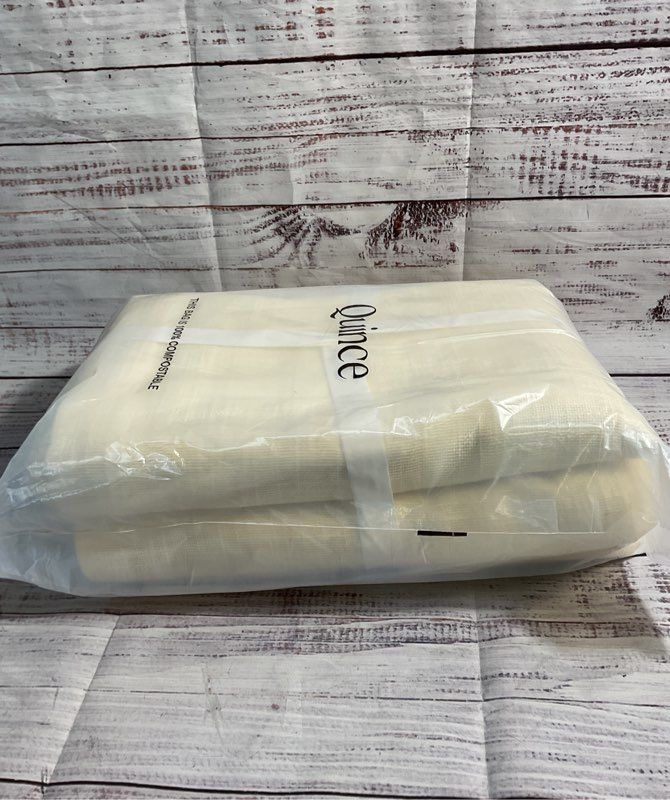 New Sealed Quince European Linen 2 Sheet Set Light Beige 48"x 96"