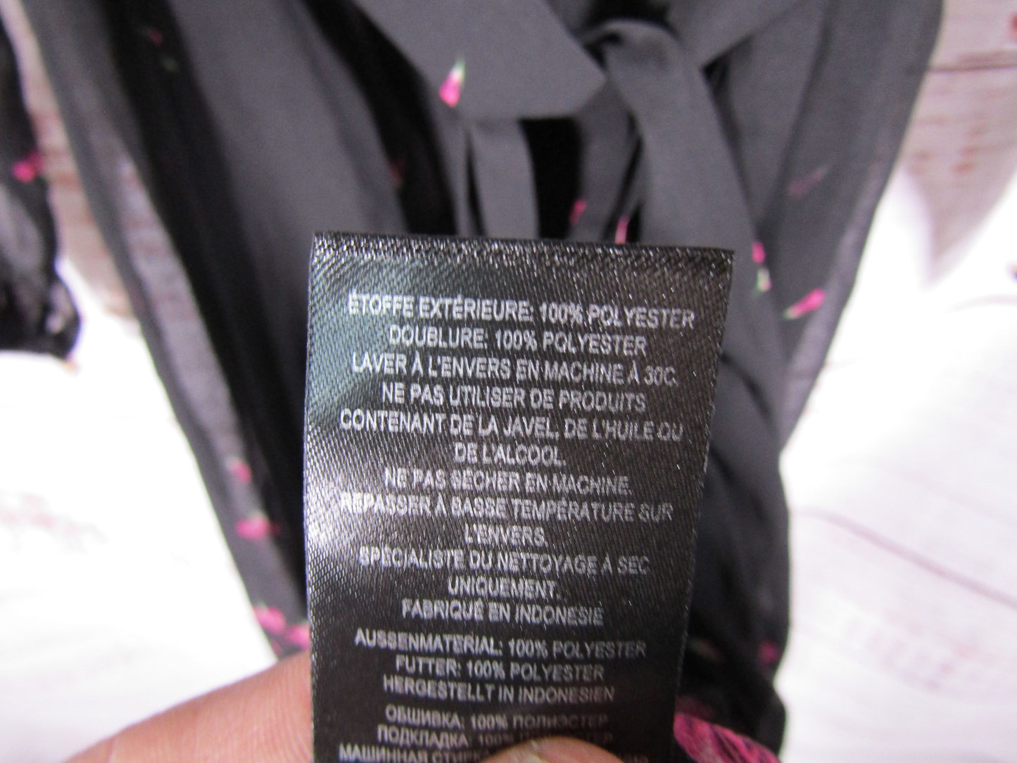 Ted Baker Seffie Women's Black Floral Pleated Chiffon Dress Size 4