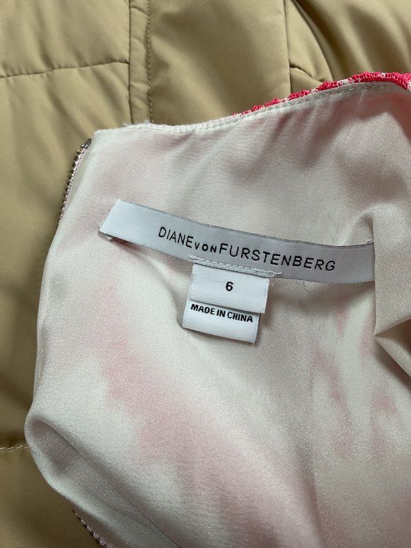 Diane Von Furstenberg Carpreena Floral Tulip Stamped Dress Size 6