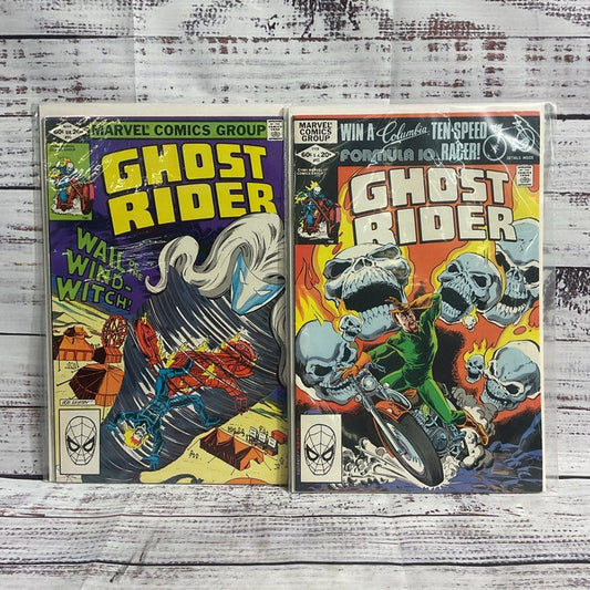 Lot Of 2 Vtg. Ghost Rider #65-66 Marvel Comics Ungraded 1982