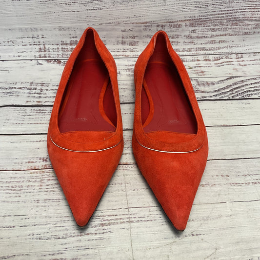 Marni Red Suede Pointed Toe Ballet Flat Women Size 6US 36EU