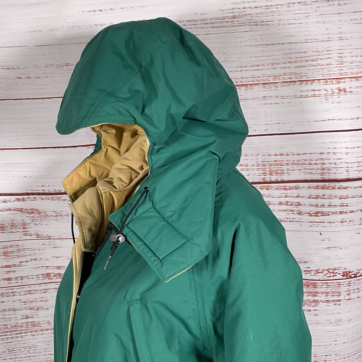 L.L. BEAN Women's Green Hooded Drawstring Waist Parka Coat- SZ S