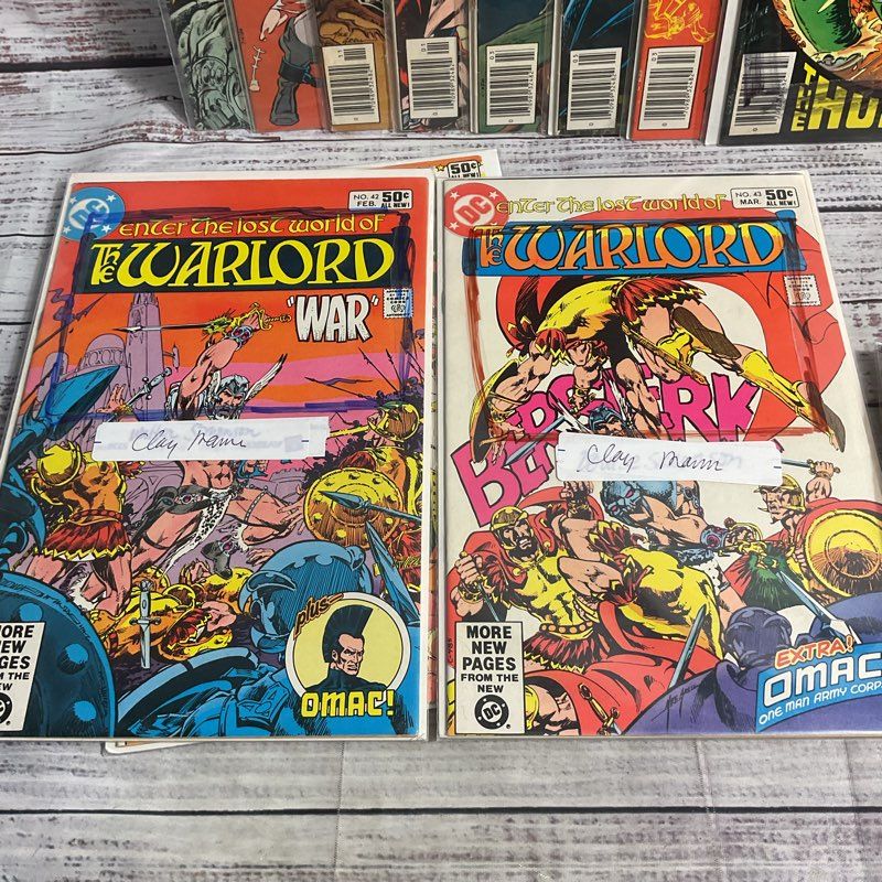 Lot Of 17 Vtg. The Warlord Dc Comics #1-66 Incomplete Ungraded Set